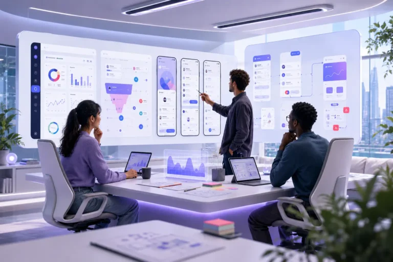 Collaborative UX design in a modern studio